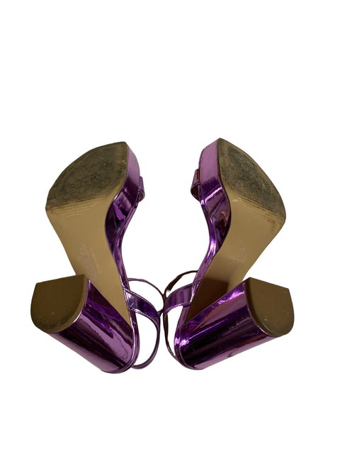 Calzado Charles Izzy Tacón De Bloque Morado - Talla 6.5
