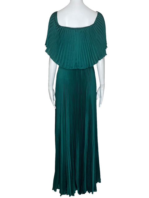 Vestido Misaza Maxi Plizado Verde-Talla S
