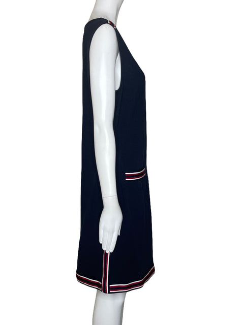 Vestido Tommy Hilfiger Rayas Bolsillo Azul-Talla 14