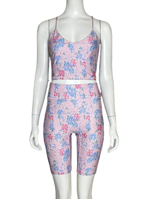 Set LoveShackFancy Deportivo Floral 
Rosado-Talla L