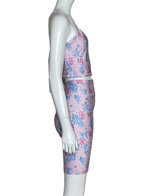 Set LoveShackFancy Deportivo Floral 
Rosado-Talla L