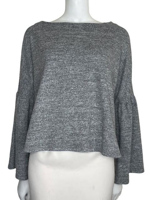 Sueter MNG Manga Largaa Gris-Talla M