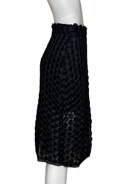 Falda Alexis Lapiz Textura Bordada Negro - Talla S
