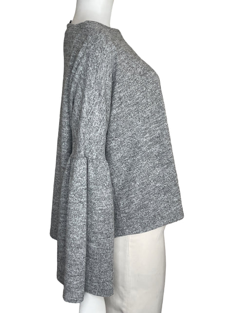Sueter MNG Manga Largaa Gris-Talla M