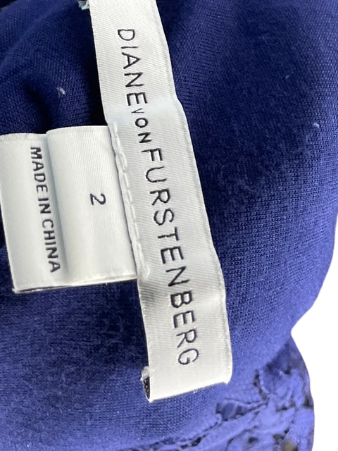 Vestido Diane Von Furstenberg Zarita Azul - Talla 2