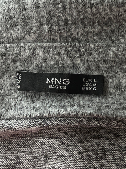 Sueter MNG Manga Largaa Gris-Talla M