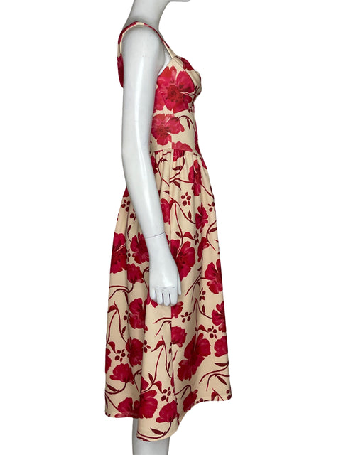 Vestido ASOS Estampado Floral Naranja - Talla 2