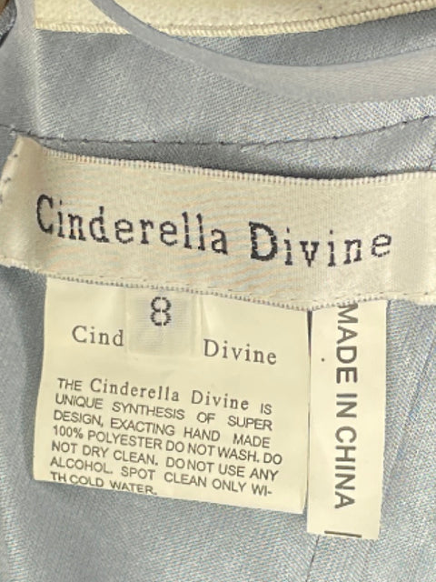 Vestido Cinderella Divine Encaje Vuelo Azul-Talla 8