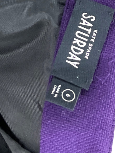 Falda Kate Spade Saturday Mini Dobladillo Morado - Talla 6