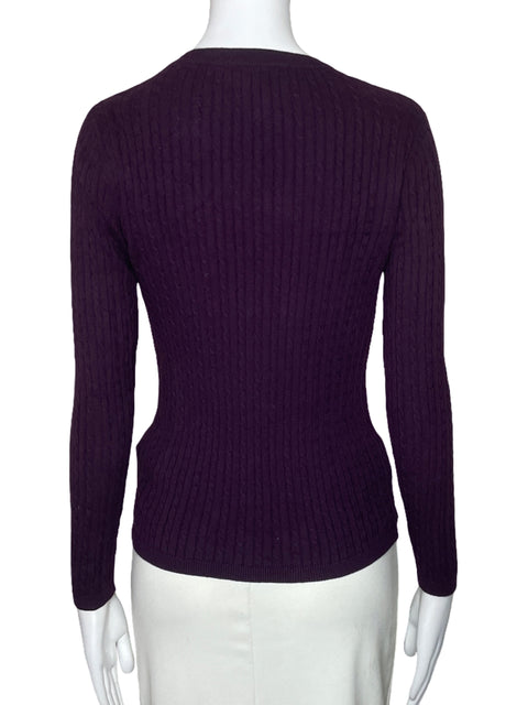 Sueter Tommy Hilfiger Cuello V Morado-Talla XS