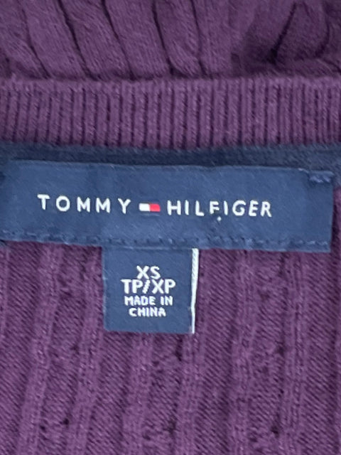 Sueter Tommy Hilfiger Cuello V Morado-Talla XS