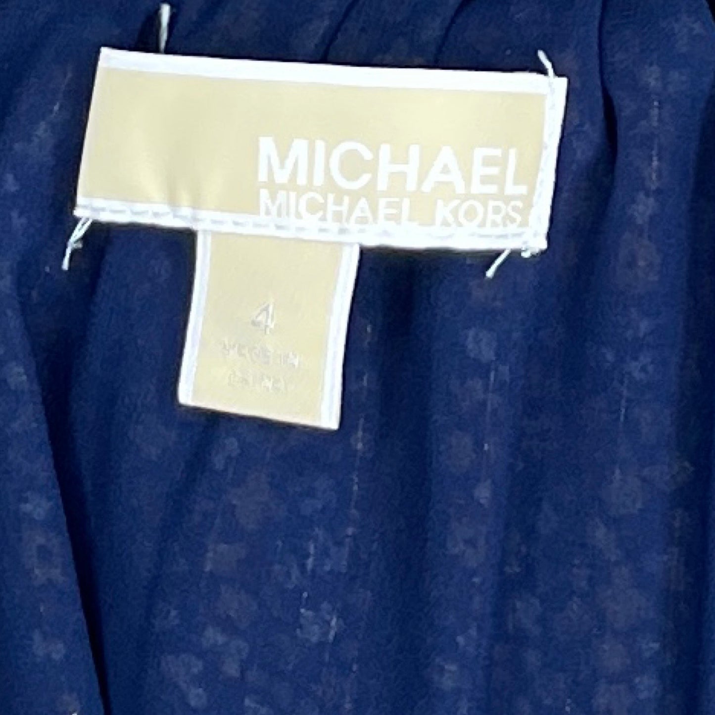 Vestido Michael Kors Estampado Floral Plizado Azul
-Talla 4