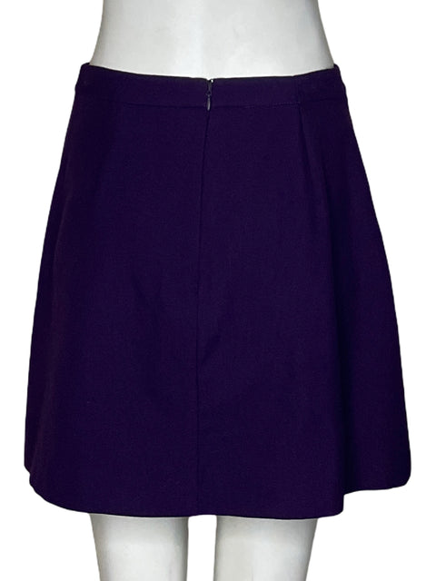 Falda Kate Spade Saturday Mini Dobladillo Morado - Talla 6