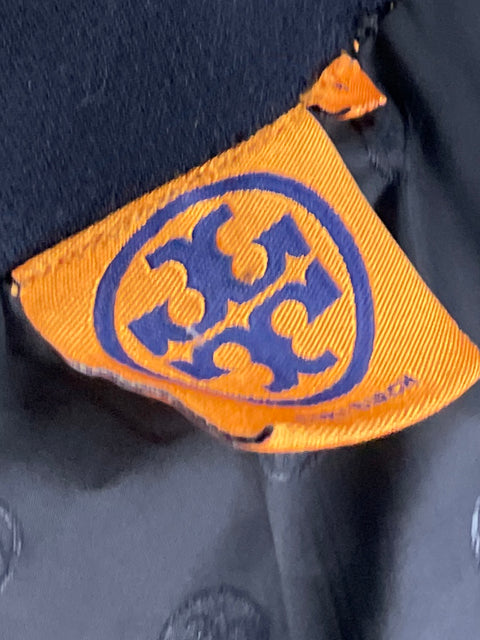 Chaqueta Tory Burch Tweed Botones Pulidos Rojo Vino - Talla 6