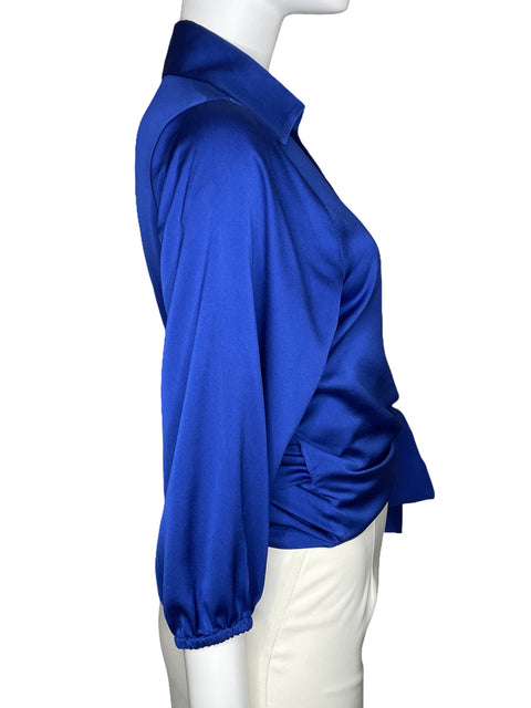 Blusa Tesoro TPS Crossbosy Satinada Azul-Talla U