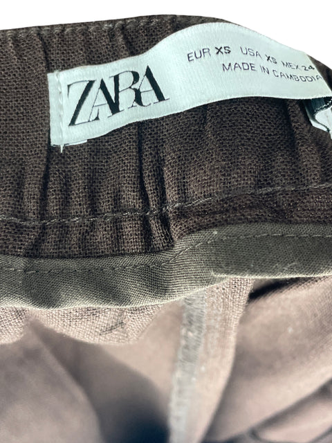 Pantalón Zara Casual Marron- Talla XS