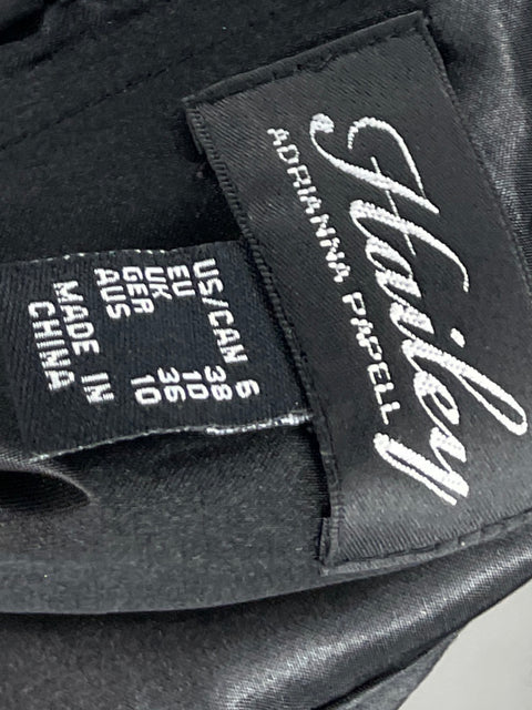 Vestido Hailey Adrianna Papell Estampado Blanco y Negro - Talla  6