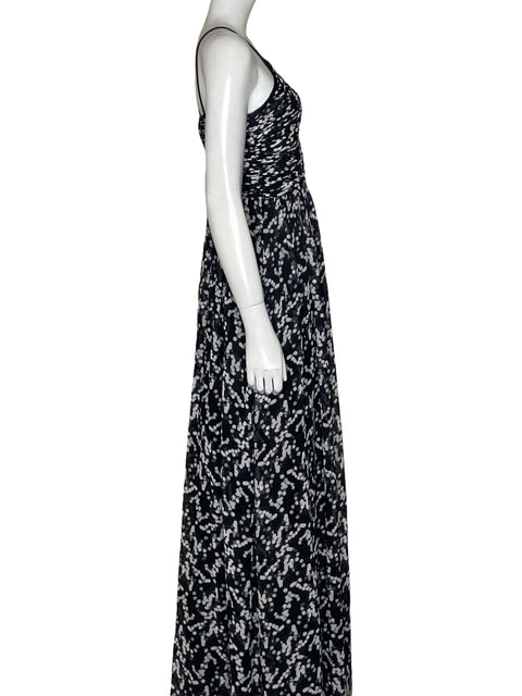 Vestido Hailey Adrianna Papell Estampado Blanco y Negro - Talla  6
