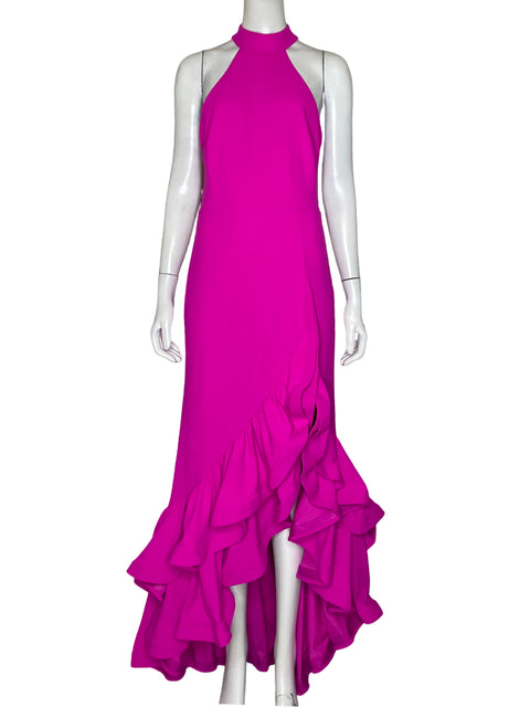 Vestido Aqua Racerback Volantes Fucsia - Talla 2