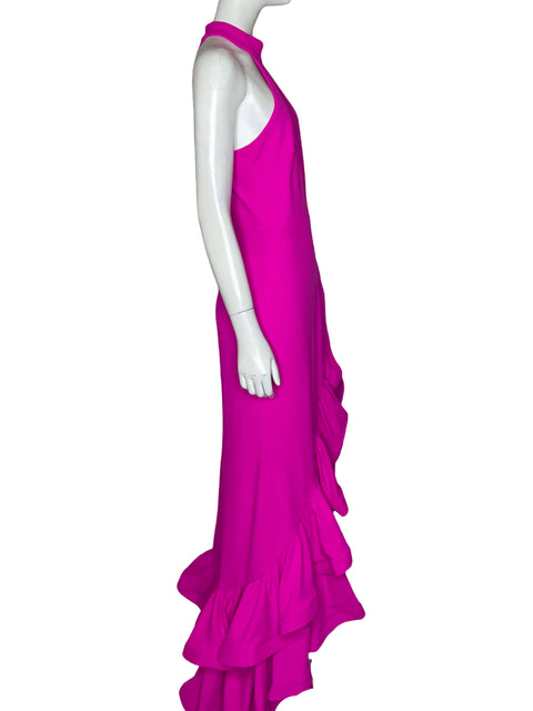 Vestido Aqua Racerback Volantes Fucsia - Talla 2