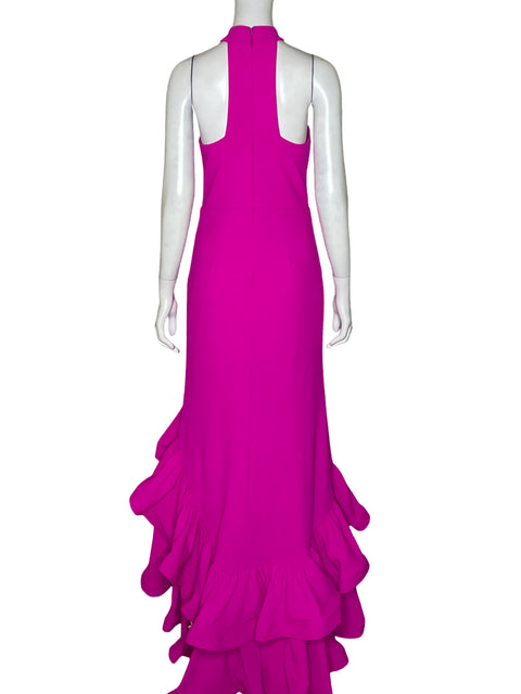 Vestido Aqua Racerback Volantes Fucsia - Talla 2