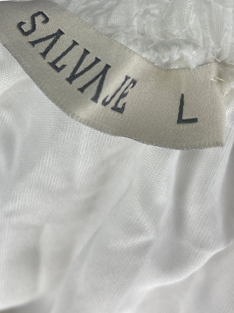 Falda Salvaje Floral Blanco- Talla L