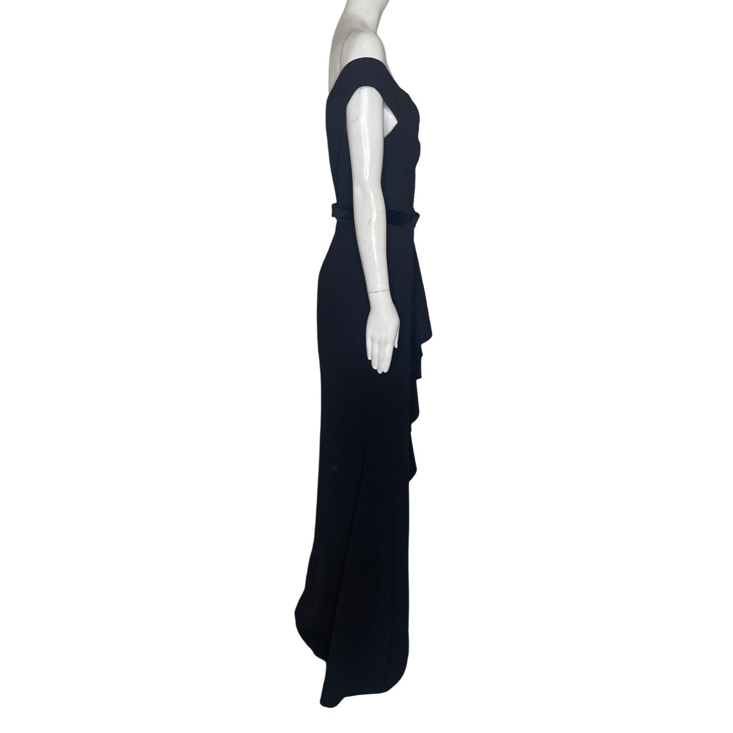 Vestido Lulus Mangas Medio Hombro Negro-Talla M