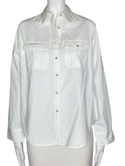 Camisa Ralph Lauren Manga Larga Blanco- Talla S