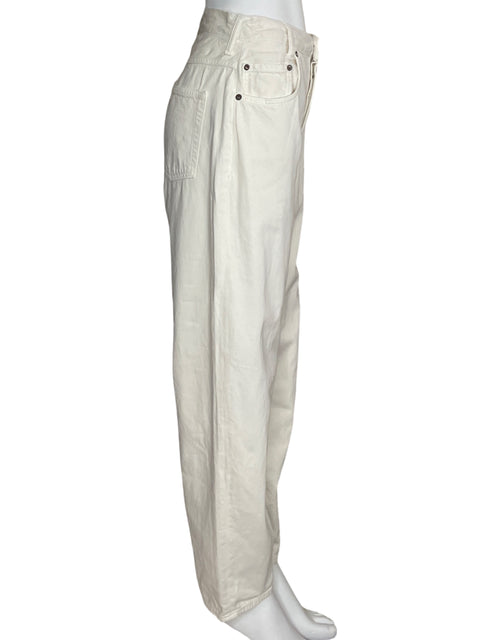 Pantalón Agolde Denim High Waist Blanco-Talla 28