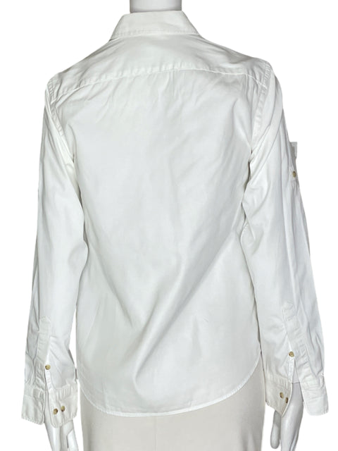 Camisa Ralph Lauren Manga Larga Blanco- Talla S