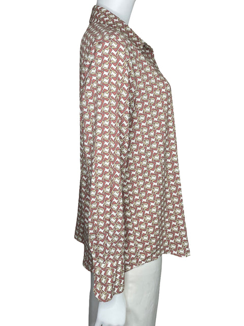 Camisa MNG Estampada Manga Larga Beige-Talla 8