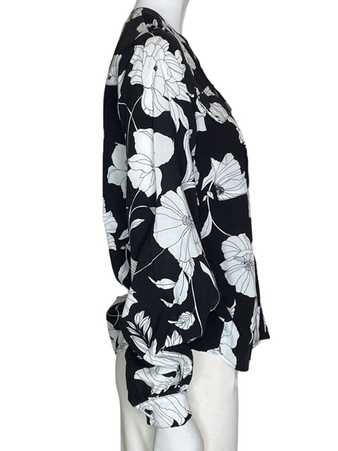 Camisa Especia Floral Negra- Talla S