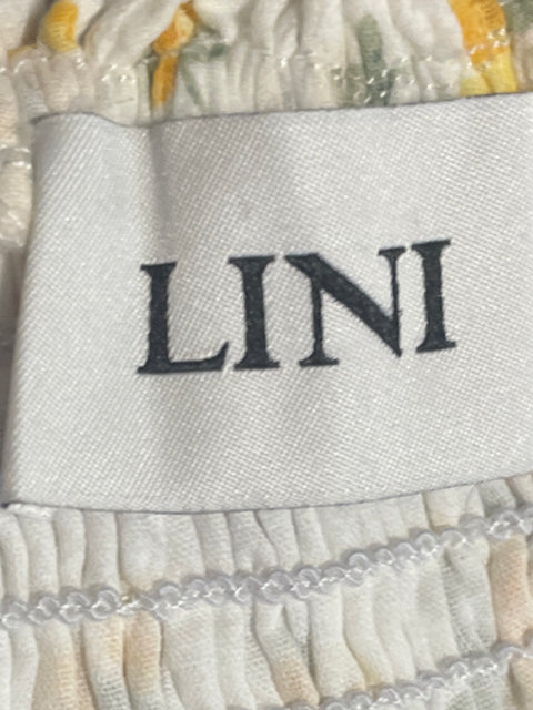 Vestido Lini Estampado Floral Blanco-Talla S