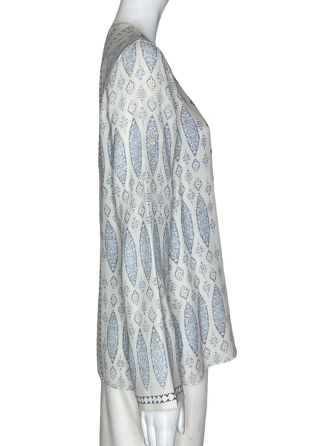 Blusa BCBG Estampado Azul- Talla XS