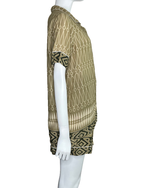 Set Creme Boheme Camisa+Short Marrón-Talla M