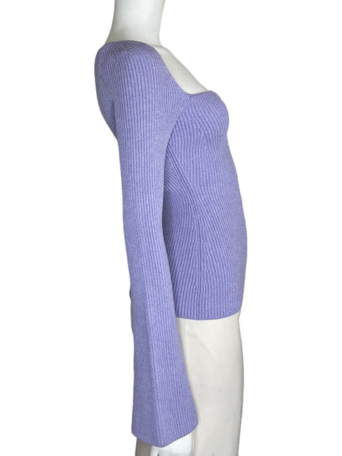 Top Tesoro TPS  Knit Manga Larga Morado-Talla XS