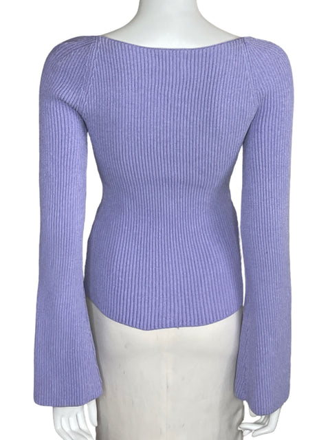 Top Tesoro TPS  Knit Manga Larga Morado-Talla XS