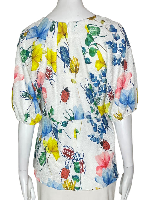 Blusa Purificacion Garcia Floral Verde- Talla M