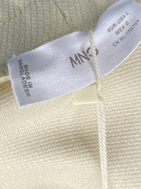 Falda MNG Midi Corte Recto Beige - Talla L