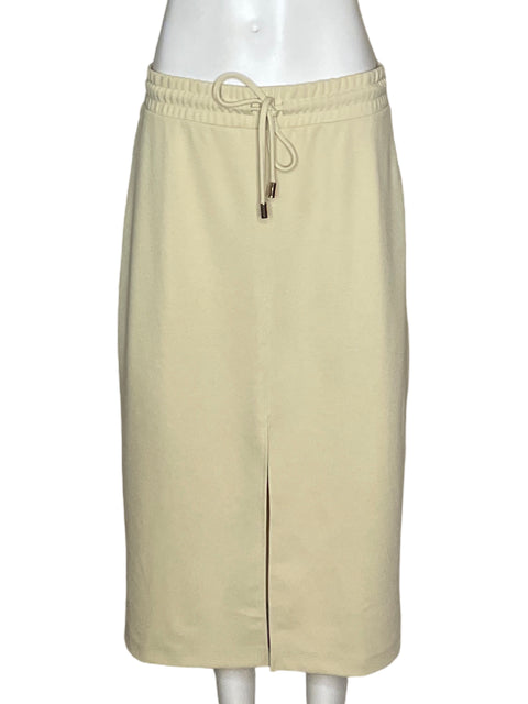 Falda MNG Midi Corte Recto Beige - Talla L