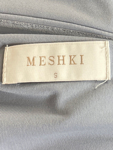 Top Meshki  Drapeado Manga Larga Azul-Talla S