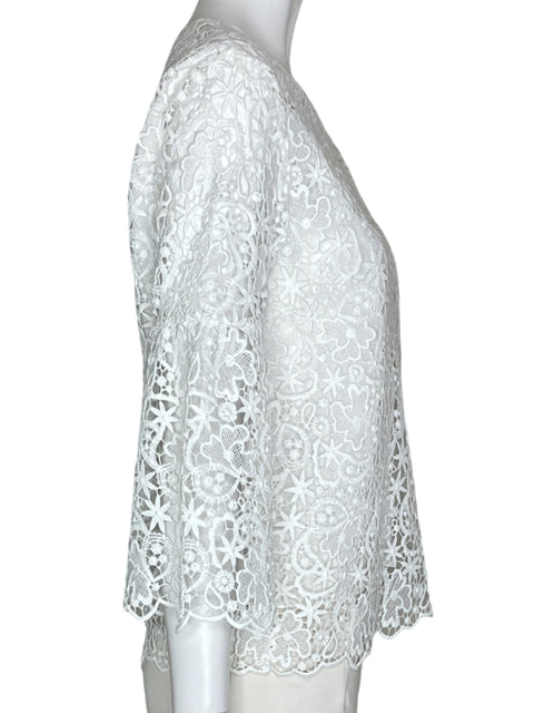 Blusa Zara Tejida Blanco- Talla M