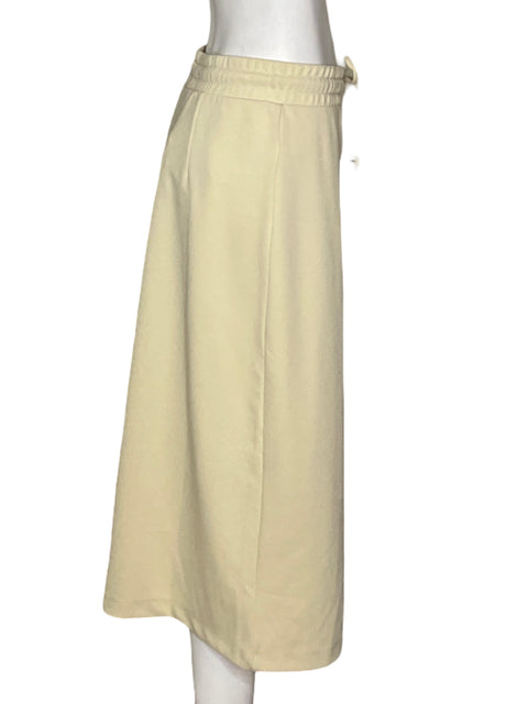 Falda MNG Midi Corte Recto Beige - Talla L