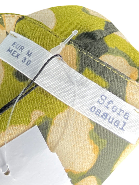 Falda Sfera Casual Midi Estampado Verde - Talla M