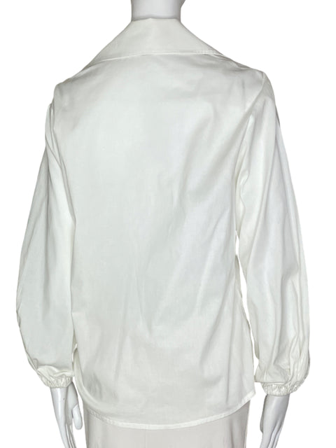 Blusa Jose Cuello Manga Larga Blanco- Talla S