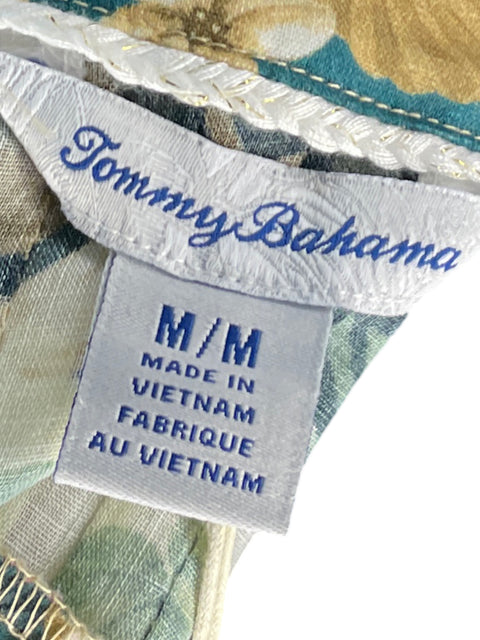 Blusa Tommy Bahama Mangas Larga Flores Verde - Talla M