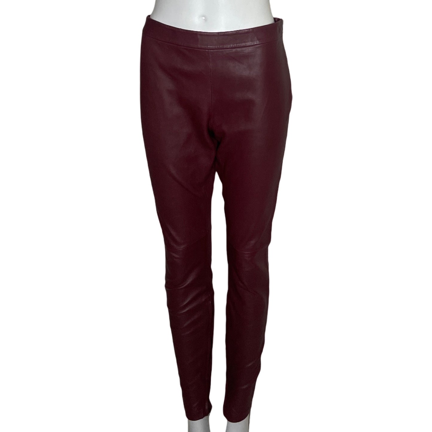 Pantalon Muubaa Cuero Rojo-Talla 12