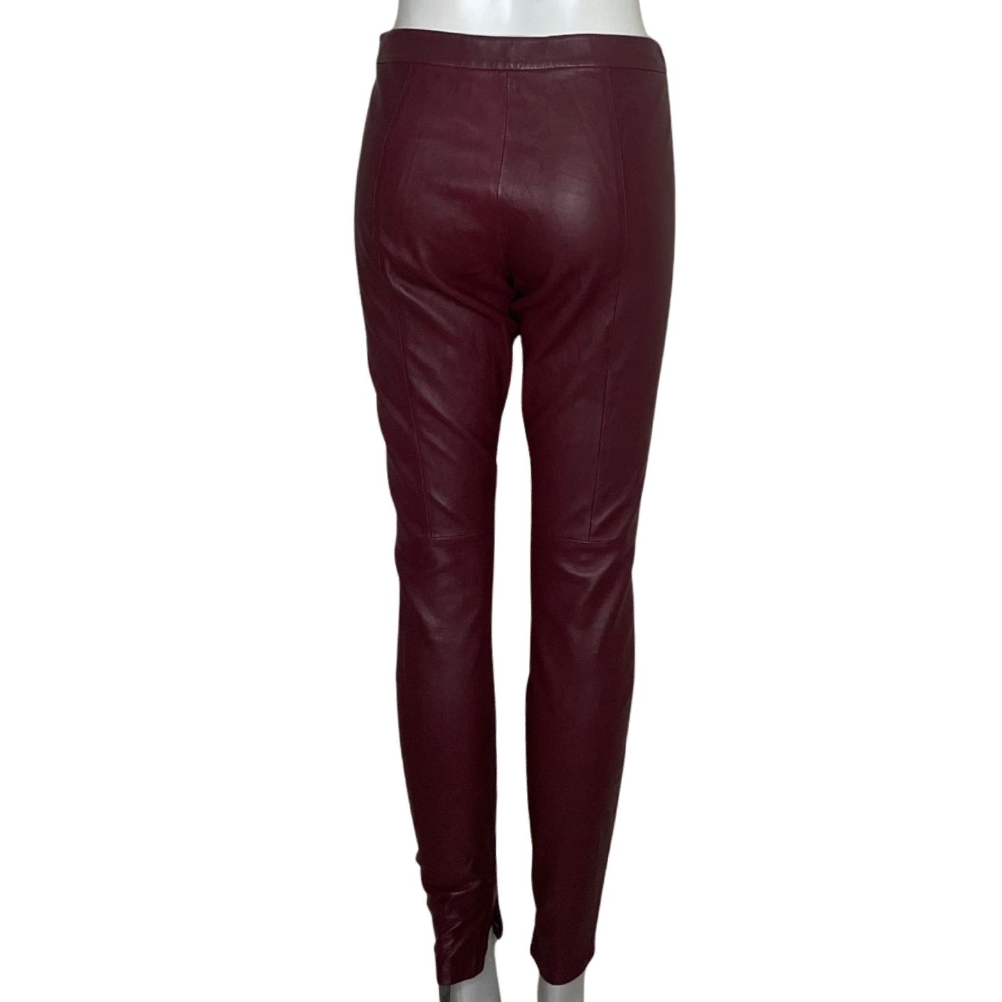 Pantalon Muubaa Cuero Rojo-Talla 12