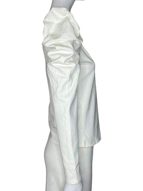 Blusa Padova Mangas Puff Blanco-Talla M