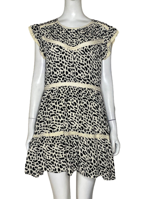 Vestido By Together Animal Print Sin Mangas Beige - Talla L